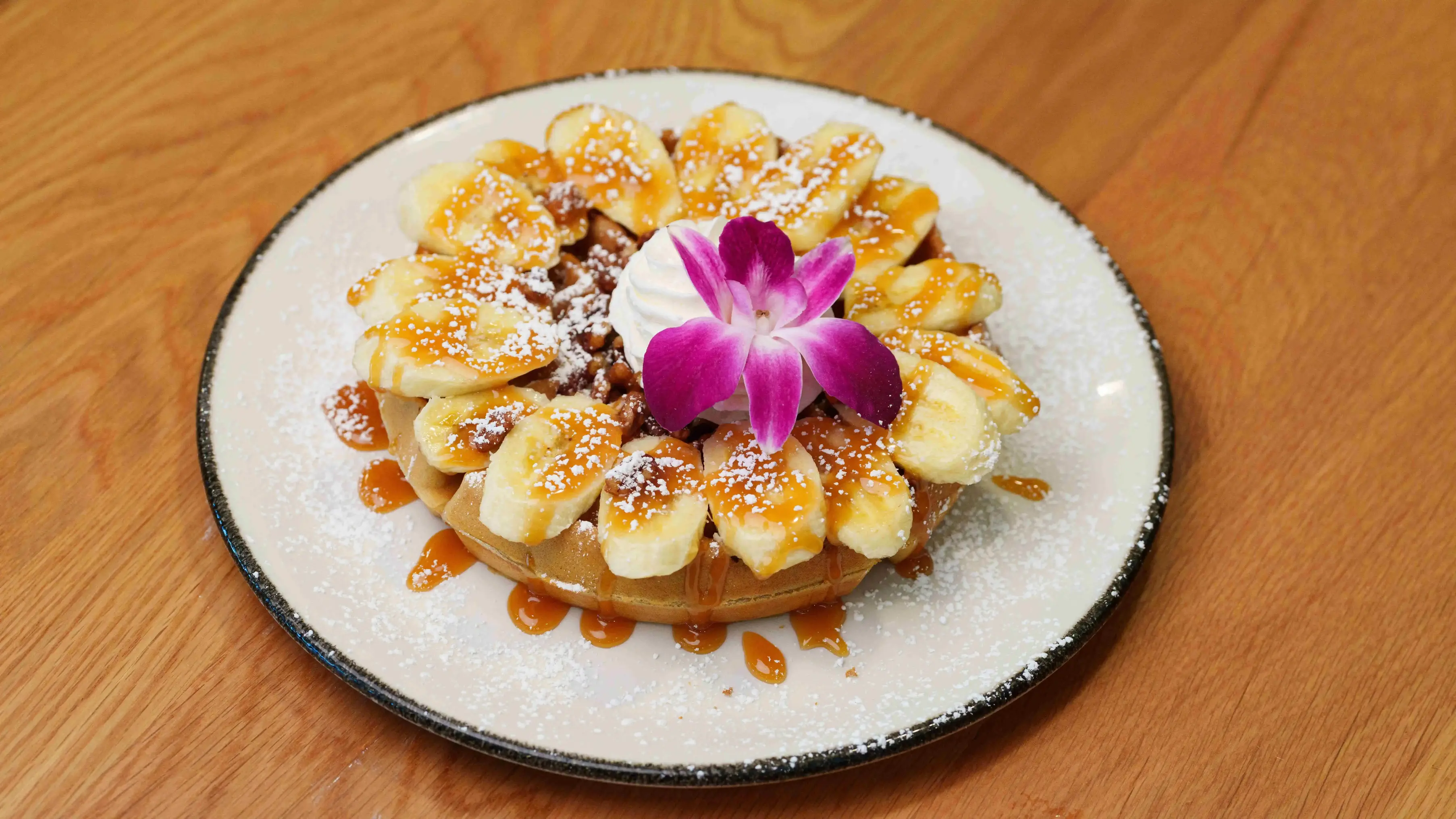 Banana Pecan Waffle